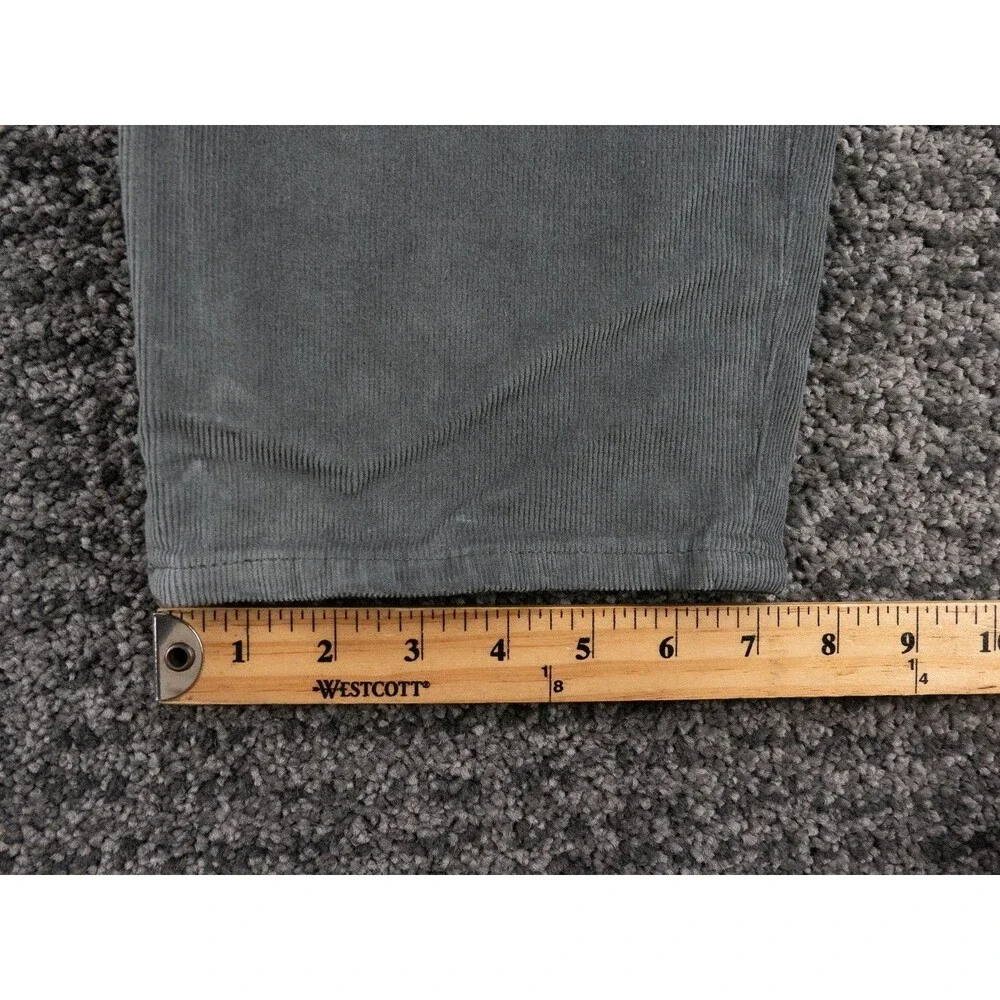 J Crew Pants Mens 32 Actual 35x28 Gray Vintage Slim Straight Stretch Corduroy